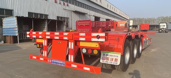 Maximale Nutzlast 50 Tonnen 2/3 Achsen Gänsehals Container Skelett Chassis Skelett Halbanhänger für Lastwagen