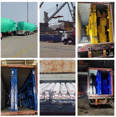 3 Achsen flacher Semi-Anhänger für den Transport von 20ft 40ft Container und schwerer Ladung