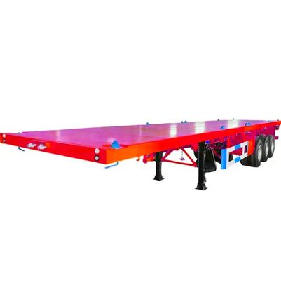 90mm*13/16mm*10 Layer Leaf Spring 40ft Flat Bed Trailer mit drehbaren Rädern in Dubai