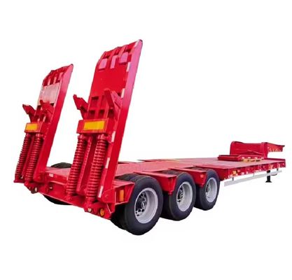Lastwagen Stahl Container mit niedrigem Bett Fahrgestell Ladegerät Semianhänger mit 3 Achsen und 12 Rädern