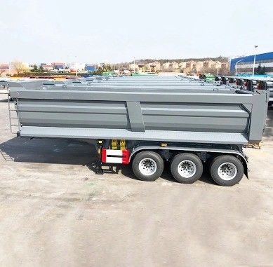 60 Tonnen Hinterbehälter Dauerhafter und sicherer Lkw-Anhänger mit mechanischer Aufhängung