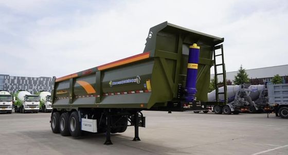 60 Tonnen Hinterbehälter Dauerhafter und sicherer Lkw-Anhänger mit mechanischer Aufhängung