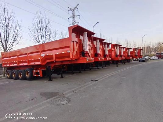 Q345B/T700 Stahl-Hauptstrahl-Halbanhänger für das Diversifizierte Hinwerfen von Rücken-Dump-Tipper