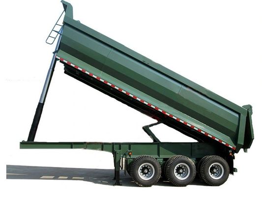Q345B/T700 Stahl-Hauptstrahl-Halbanhänger für das Diversifizierte Hinwerfen von Rücken-Dump-Tipper