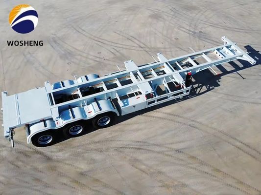 Wo Sheng 40 Fuß Skelett Semi-Anhänger mit JOST King Pin und Stahlkonstruktion