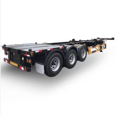 Maximale Nutzlast 30000 kg 12,4 m 3 Achsen 40 Fuß Lkw Anhänger Chassis Skelett Halbanhänger