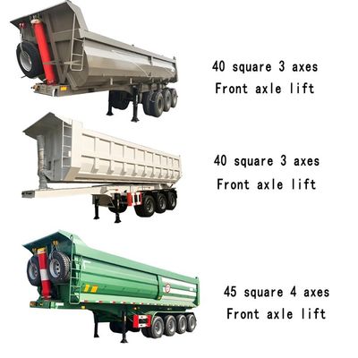 Hydraulischer 3-Achsen-Tipping-Dump-Semi-Anhänger für 30-100T Max-Nutzlast-Schwerlasttransport