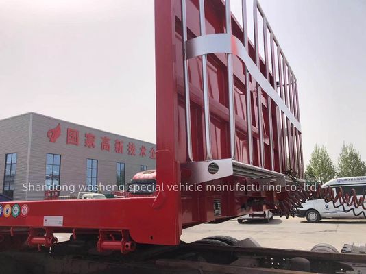 40ft 50 Tonnen Flachbett Semi-Anhänger 3 Achsen Flachbett Lkw Anhänger Dauerstahlmaterial