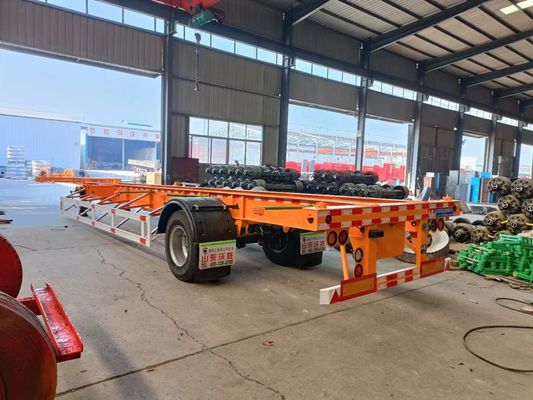 12R22.5*12pcs 3-Achsen-Skelett-Semi-Anhänger 7 Tonnen Tare Gewicht 12,85 x 2,61 x 1,55 Meter