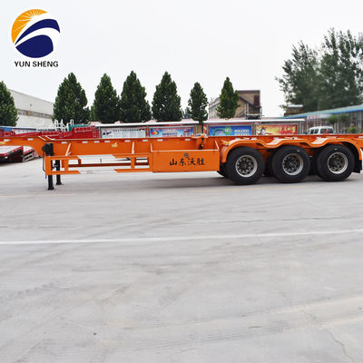 12R22.5*12pcs 3-Achsen-Skelett-Semi-Anhänger 7 Tonnen Tare Gewicht 12,85 x 2,61 x 1,55 Meter