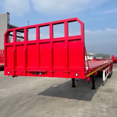 Großkapazität 3/4 Achse Vorderachse Seitenkolonne Flachbettbehälter Lkw Halbanhänger