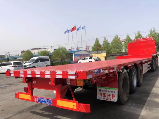 Transport schwerer Ausrüstung 3/4/5 Achsen Flachbett Semi-Anhänger mit 12 Drehverschluss-Einheiten