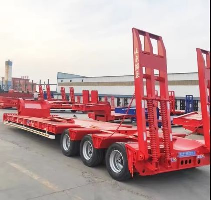 20ft/40ft Container Lowbed Semi Trailer für Wosheng 3/4/5/6 Achsen und schwere Ausrüstung