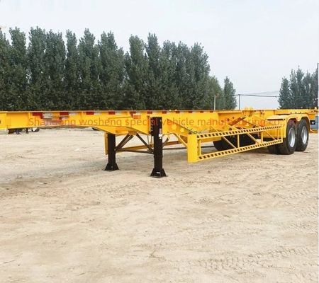 Wosheng 2 Achsen Container Skelett Semi-Lkw Anhänger für und erschwingliche Transport