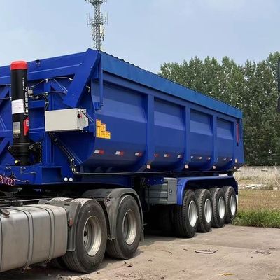 Hintersteckdump-Stil Hydraulischer U-Typ Endkipper Semi-Truck Anhänger Vorderachse Lift 4 Achse
