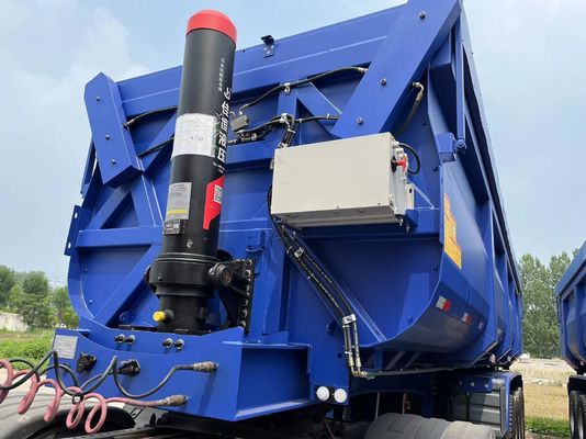 Hintersteckdump-Stil Hydraulischer U-Typ Endkipper Semi-Truck Anhänger Vorderachse Lift 4 Achse