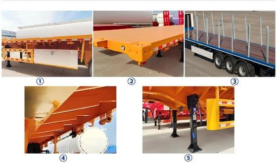 90 mm*13 mm*10 Schicht Blattfederflächigen Semi-Anhänger mit 28 t schwerem Landegerät