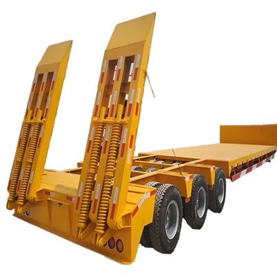 40ft Gooseneck Low Bed Trailer 13/16/20 Tonnen Achse für Frontladen Truck Trailer