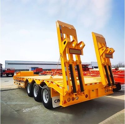 40ft Gooseneck Low Bed Trailer 13/16/20 Tonnen Achse für Frontladen Truck Trailer