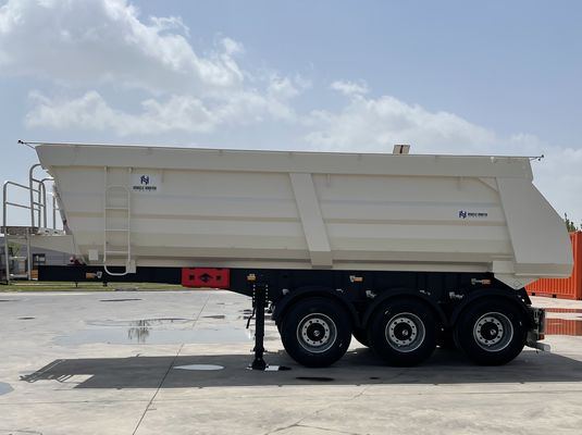 U-Form 3 Achse 4 Achse Hydraulischer Rücken Kipper Dump Semi-Anhänger für Baugewerbefahrzeuge