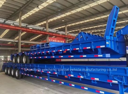 3 Achsen Niederbettanhänger 12500/13000/14000/16000x2500/3000x1100/3300mm Stahlmaterial