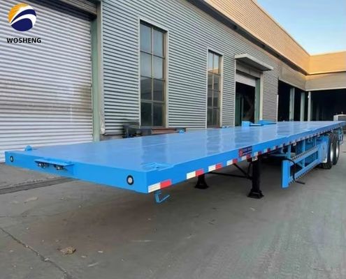 40 FT 2 3 Achsen Flachbett-Lkw-Anhänger mit mechanischer Aufhängung und 12R22.5 Reifen