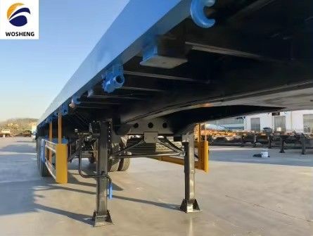 40 FT 2 3 Achsen Flachbett-Lkw-Anhänger mit mechanischer Aufhängung und 12R22.5 Reifen