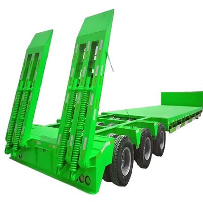 40ft Lowbody Low Bed Semi-Truck-Anhänger mit Rampe und SAF/FUWA/BPW/WOSHENG Achsen