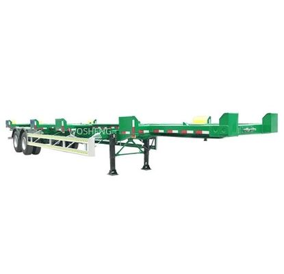 Wosheng 2 Achse 20FT 40FT 45FT Semi-Trailer am besten für Terminal Port Container Skeleton