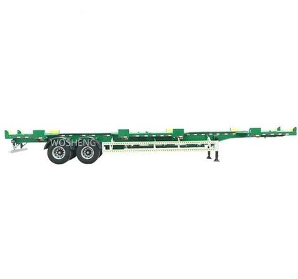 Wosheng 2 Achse 20FT 40FT 45FT Semi-Trailer am besten für Terminal Port Container Skeleton