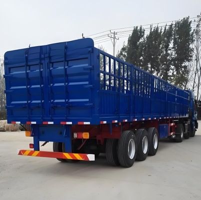 12400x2500x3650mm 60T/80T 3 Achsen Zaun Semi-Anhänger geeignet für Güter und Vieh