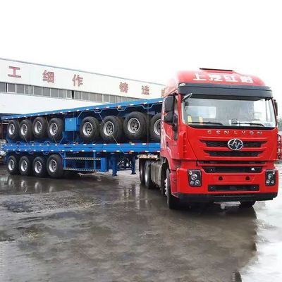 Wosheng 2/3 Achsen Container Flatbed Semi-Trailer 20FT 40FT für den Fernverkehr