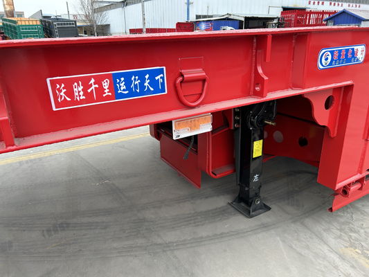 Bestseller 3 Achsen Niedrigbettbehälter Chassis-Lader Halbanhänger für schwere Ausrüstung