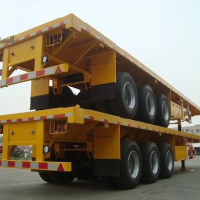 13 Tonnen*3 Achsen schwerer Flachbett-Halbanhänger für den Transport von 20 ft 40 ft Containern