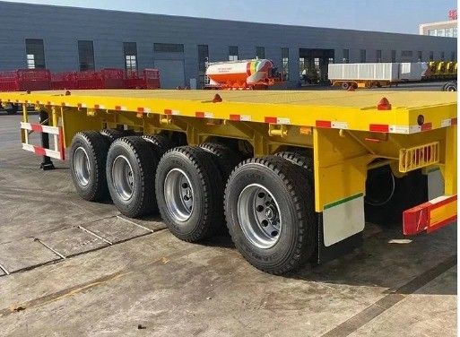 13 Tonnen*3 Achsen schwerer Flachbett-Halbanhänger für den Transport von 20 ft 40 ft Containern