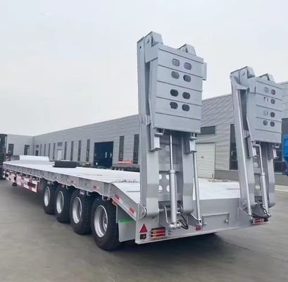 Hydraulische Leiter Niedrigbett-Lkw-Anhänger für den Transport schwerer Geräte 13000x2500x1100