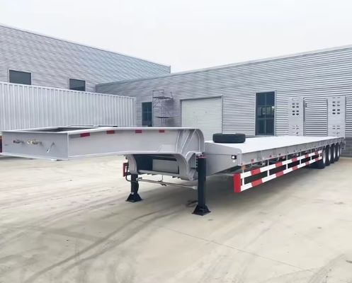 Hydraulische Leiter Niedrigbett-Lkw-Anhänger für den Transport schwerer Geräte 13000x2500x1100