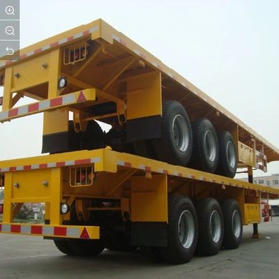 40ft Stahl Flachbett Semi-Trailer mit 90 w mm*13 Dicke mm*10 Schicht Blatt Feder