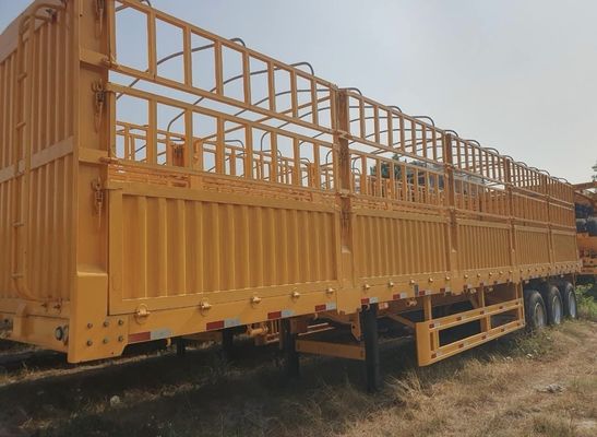 Wosheng 3 Achse Massengröße Seitenwandbox Zaun Ladung Semi-Lkw Anhänger mit 13/16 Tonnen Achse
