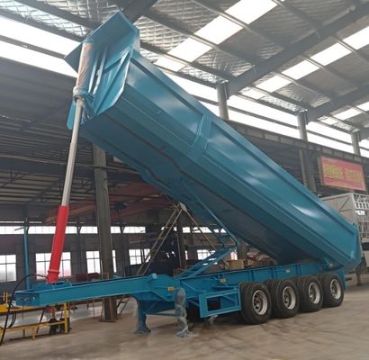 Hintere hydraulische Aufzugs-Dump-Anhänger Last 40-80 Tonnen für den Transport von Sand-Kohlebergbau