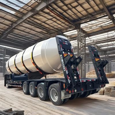 70 80 Tonnen ausdehnbarer Lowboy-Semi-Anhänger für den Transport schwerer Ausrüstungen im besten Fall