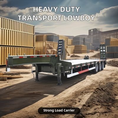 70 80 Tonnen ausdehnbarer Lowboy-Semi-Anhänger für den Transport schwerer Ausrüstungen im besten Fall