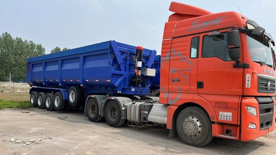 Stahl 3-Achs Hinterdump Semi-Anhänger 80 Tonnen 4 Achsen Kipper Semi-Anhänger Kippen Anhänger