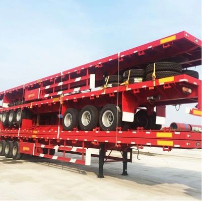 3 4 Achs Schiffsfracht und 20ft 40ft 45ft Container Flatbed Trailer mit 80tons Max Nutzlast