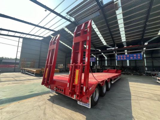 Lkw-Anhänger für schwere Fahrzeuge 30-100 Tonnen 3/4/5 Achse Niedrigbett Halbanhänger Niedrigbett Niedrigjunge