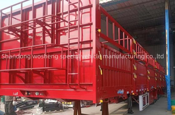 Mechanische Aufhängung Viehzucht Farm Zaun Semi-Lkw Anhänger mit 12.00R22.5 Reifen