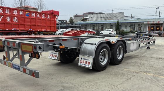 13 Tonnen Schaltcontainer Skelett Chassis Semi-Anhänger mit Drehschlössern für einfaches Laden