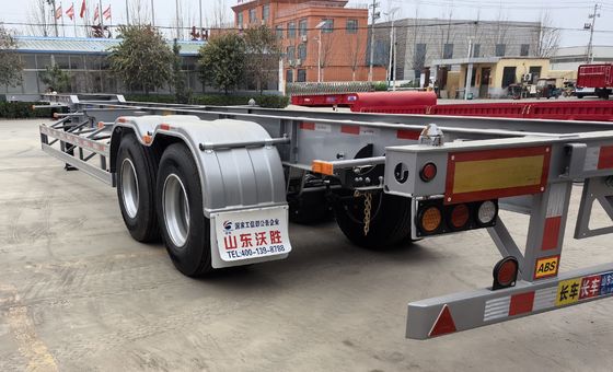13 Tonnen Schaltcontainer Skelett Chassis Semi-Anhänger mit Drehschlössern für einfaches Laden