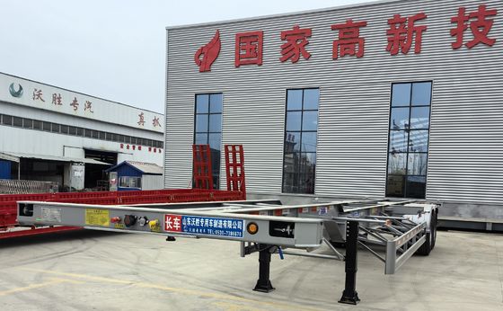 13 Tonnen Schaltcontainer Skelett Chassis Semi-Anhänger mit Drehschlössern für einfaches Laden