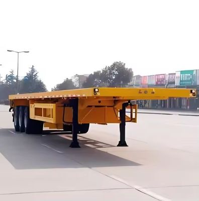 3 Achse 12R22.5 Reifen Stahlmaterial Flachbett-Sepiauflieger mit maximaler Nutzlast von 20T-80T